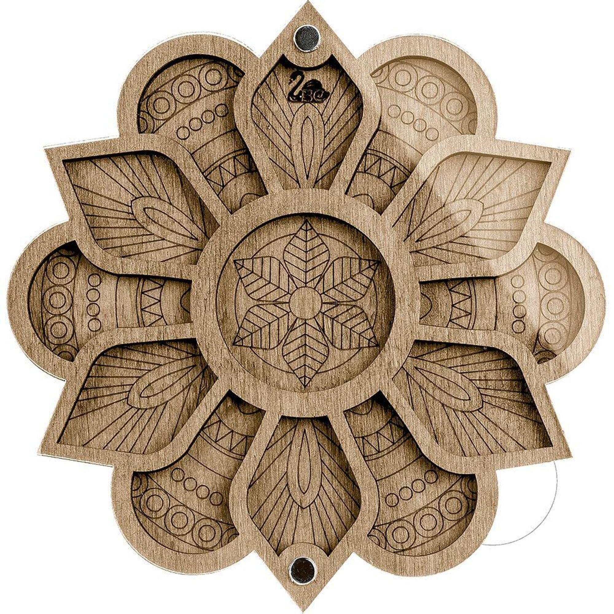 Wonderland Crafts 5.75" Mandala Bead Organizer with Transparent Cover